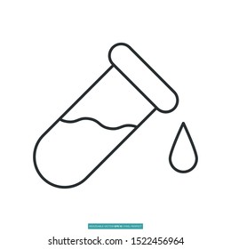 laboratory, test tube icon vector illustration logo template for many purpose. Isolated on white background.