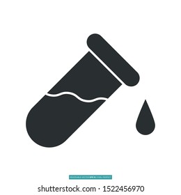 laboratory, test tube icon vector illustration logo template for many purpose. Isolated on white background.