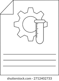 Concepto de química de Ilustración vectorial de iconos de tubo de ensayo de laboratorio