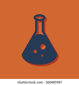 laboratory test tube isometric 3d icon