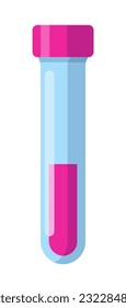 Laboratory test tube vector design element. Abstract customizable symbol for infographic with blank copy space. Editable shape for instructional graphics. Visual data presentation component