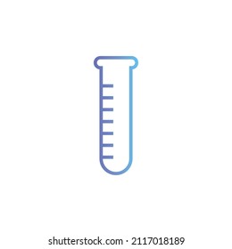 Laboratory test tube vector icon with gradient