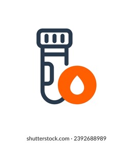 Laboratory Test Tube Vector Icon Illustration
