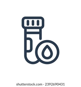 Laboratory Test Tube Vector Icon Illustration