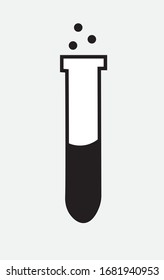 Laboratory test tube. Vector illustration.