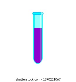 tubo de ensayo de laboratorio, ilustración vectorial