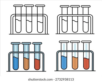 icono de tubos de ensayo de laboratorio Diseño