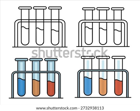 laboratory test tubes icon Design