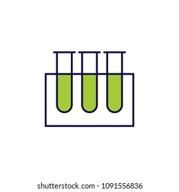 laboratory test tubes icon. Element of simple colored web icon for mobile concept and web apps. Isolated laboratory test tubes icon can be used for web and mobile. Premium icon on white background