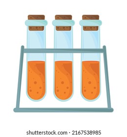 laboratory test tubes icon isolated