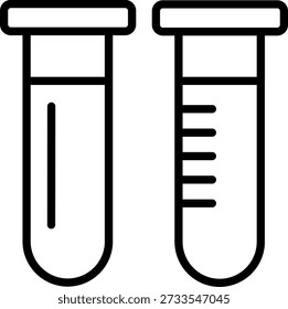 Laboratory test tubes icon for science experiment