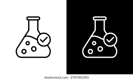Laboratory Test White Icon Set Design