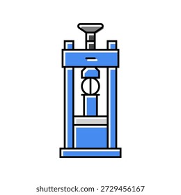 Vetor de ícone de cor de produção de cimento de teste de laboratório. sinal de produção de cimento de teste de laboratório. ilustração de símbolo isolado