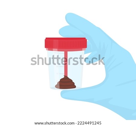 Laboratory tests feces. Medical Analysis. Vector illustration