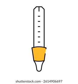 laboratory thermometer line icon vector. laboratory thermometer sign. isolated symbol illustration