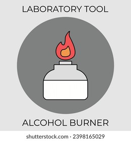 laboratory tools and equipment alcohol burner vector