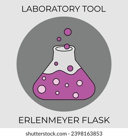 laboratory tools and equipment erlenmeyer flask vector