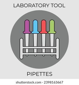 laboratory tools and equipment pipettes vector