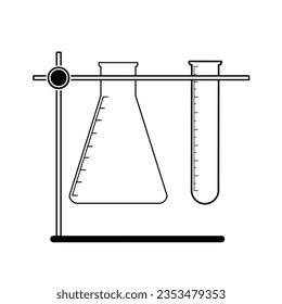 Laboratory Tools Icon, True Black Icon