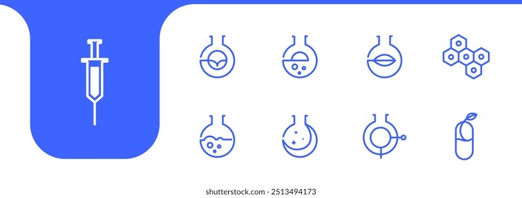 laboratory tools kits icon line design vector