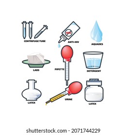 Laboratory Tools Various Illustration Laboratory Tools Stock Vector ...