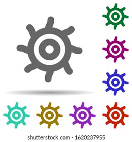 Laboratory, toxic, borer in multi color style icon. Simple glyph, flat vector of laboratory icons for ui and ux, website or mobile application