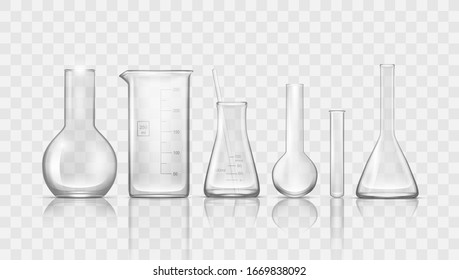 Set of laboratory glassware Royalty Free Vector Image