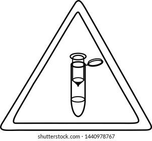 Laboratory tube column insert DNA RNA purification sign