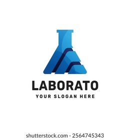 Laboratory Tube Logo Vector Illustration