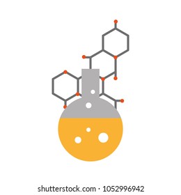 laboratory tube test and atomic icon
