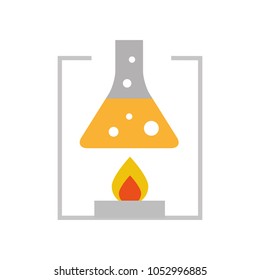 laboratory tube test with Burner base
