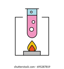 laboratory tube test with Burner base