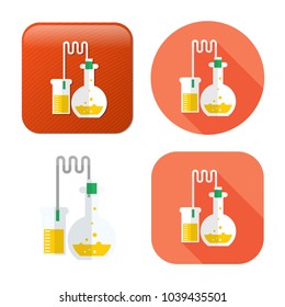 laboratory tubes icon - chemistry and science symbol - medical equipment - scientific education