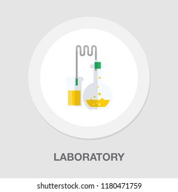 laboratory tubes icon - chemistry and science symbol - medical equipment - scientific education