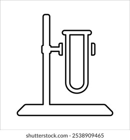 Ícone De Tubos De Laboratório No Estilo De Contorno