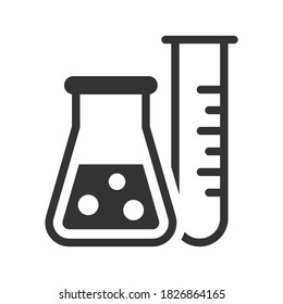 Laboratory tubes icon. vector graphics
