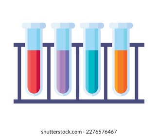 laboratory tubes test in beaker icon