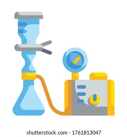 Laboratory Vacuum Pump Flat icon. Laboratory Concept.
