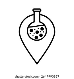 Laboratory vector icon. lab illustration sign. tests symbol. Chemistry web icon.