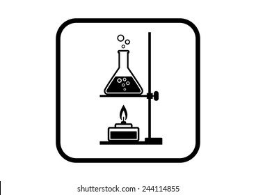 Laboratory vector icon on white background