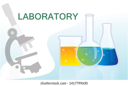 laboratory vector illustration concept, scientis vector template, can be use for presentation, web, banner ui ux, landing page - Vector