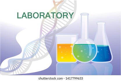 laboratory vector illustration concept, scientis vector template, can be use for presentation, web, banner ui ux, landing page - Vector