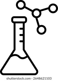 Design de ícone de linha de vetor de laboratório
