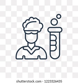 Laboratory vector outline icon isolated on transparent background, high quality linear Laboratory transparency concept can be used web and mobile