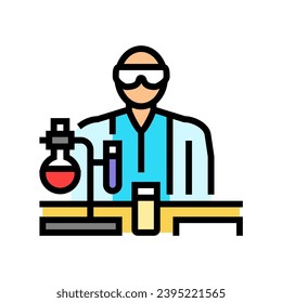 laboratory work college teacher color icon vector. laboratory work college teacher sign. isolated symbol illustration