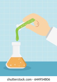 Laboratory work, science and research concept .vector illustration