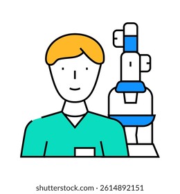 laboratory worker line icon vector. laboratory worker sign. isolated symbol illustration