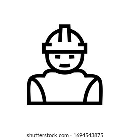 Laborer or worker icon vector isolated
