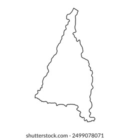 Laborie district map, administrative division of Saint Lucia. Vector illustration.
