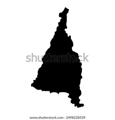 Laborie district map, administrative division of Saint Lucia. Vector illustration.